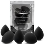 Aesthetica Cosmetics Beauty Sponge Blender – Latex Free and Vegan Makeup Sponge Blender – For Powder, Cream or Liquid Application (5 Pack)