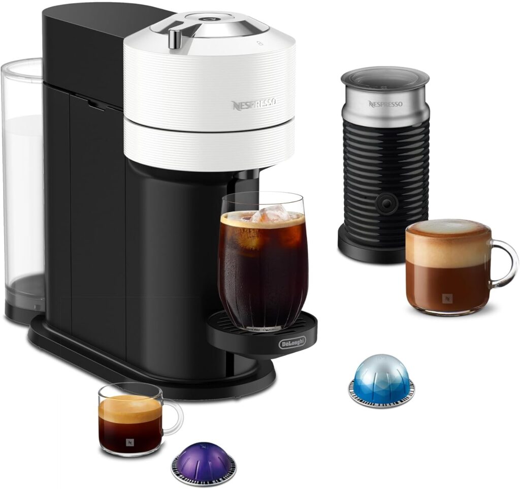 Nespresso Vertuo Next Coffee and Espresso Maker by De’Longhi with Aeroccino Milk Frother