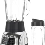 BLACK+DECKER BL1400DG-P Quiet Stainless Steel Blender with Cyclone Glass Cup