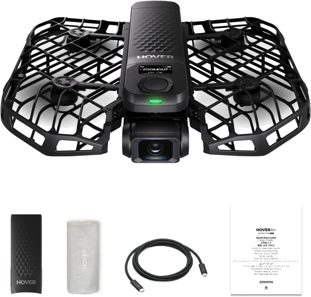 HOVERAir X1 PRO 4K Action Flying Camera, Foldable Drone with Camera with 42 KM/H Follow Speed, 10+ Fully Automatic Flight Modes, Fly Anywhere with OmniTerrain, SmoothCapture 2.0(Standard)