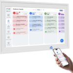 15.6 Inch Digital Calendar Chore Chart 1920 * 1080P Full HD Touchscreen Interactive Display Smart Electronic Calendar for Family Organizer Schedules Desk & Wall Mount Digital Planner White