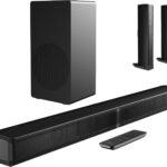 4.1 CH Soundbar for Smart TV with Subwoofer, 2-in-1 Detachable Sound Bar for TV, Bluetooth 5.3/HDMI ARC/Optical/Aux Connections