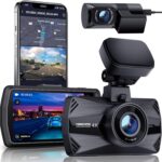 Real 4K Dash Cam Front and Rear, 5.8GHz Wi-Fi GPS, Dual Camera HDR with Top-Level Sensor, 3.3” IPS Screen, Super Night Vision, G-Sensor, Parking Mode, Dash Camera for Cars with App, Support 512GB Max