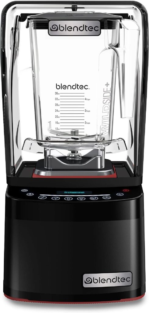 Blendtec Professional 800 – Blender with WildSide+ Jar (90 oz) for Smoothies & Frozen Drinks – Quietest Professional-Grade Power – 11-Speed Touch Slider – Easy to Clean – Black