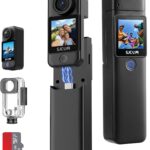 SJCAM C300 Pocket Travel Action Camera 4K,7Hour Power,154° Wide FOV Video Recording,6-Axis Stabilization,Dual-Touch Screen Body Camera,30M Waterproof,Vlogging and Youtube Live Streaming,Black 64G card