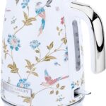 Laura Ashley Stainless Steel Electric Kettle 1.7 Liter – 1500W Rapid Boil Electric Kettles for Boiling Water – Electric Tea Kettles Automatic Shut Off – Overheat & Boil Dry Protection Jug Kettle