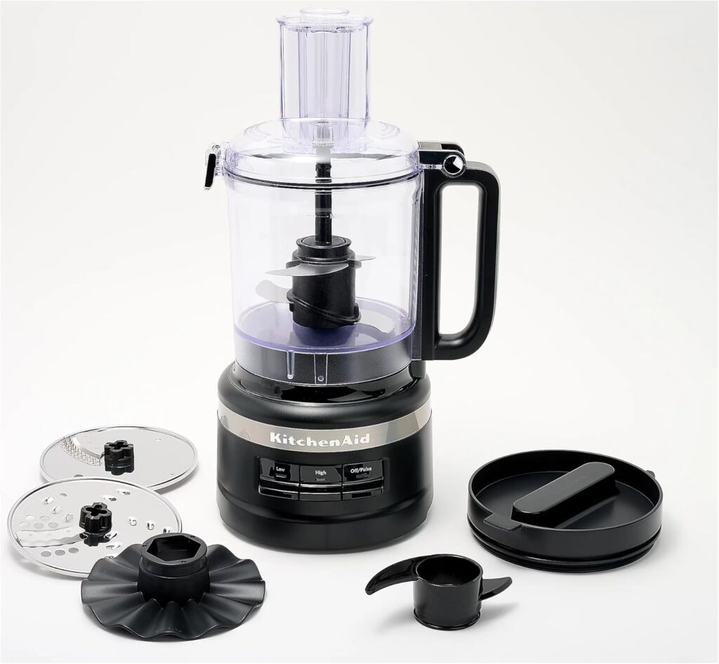 KitchenAid 9-Cup Food Processor Plus Julienne Disc Slice Shred Chop Stir Whipping Dough blade Black Matte