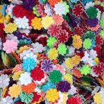 U-Sky Sew or Iron on Embroidered Patches | 100 Colorful 8-Petal Flower Designs | Vibrant Mixed Colors | DIY Crafters Fashion Designers | Clothing Bags Accessories | 1.5″x1.5″ 100PCs Random Colors
