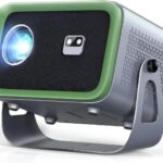 【Auto Focus/Keystone】4K Projector with WiFi and Bluetooth, 360° Rotating Movie Projector, Portable Projector with 200 ANSI, Outdoor Projector for Phone/PC/TV Stick/DVD/USB/HDMI