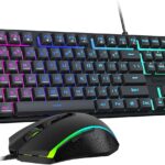 Redragon Updated S107 Gaming Keyboard and Mouse, RGB Gaming Keyboard and 10000 DPI Mouse Combo with 25-Key Anti-Ghosting, 1K Hz Programmable Mice with Software, Plug & Play to PC, Laptop [Upgrade]
