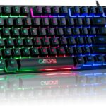 CHONCHOW 87-Key RGB Backlit Compact Gaming Keyboard – USB Wired Tenkeyless Keyboard for Laptop, PS4, Xbox, PC Gaming and Work