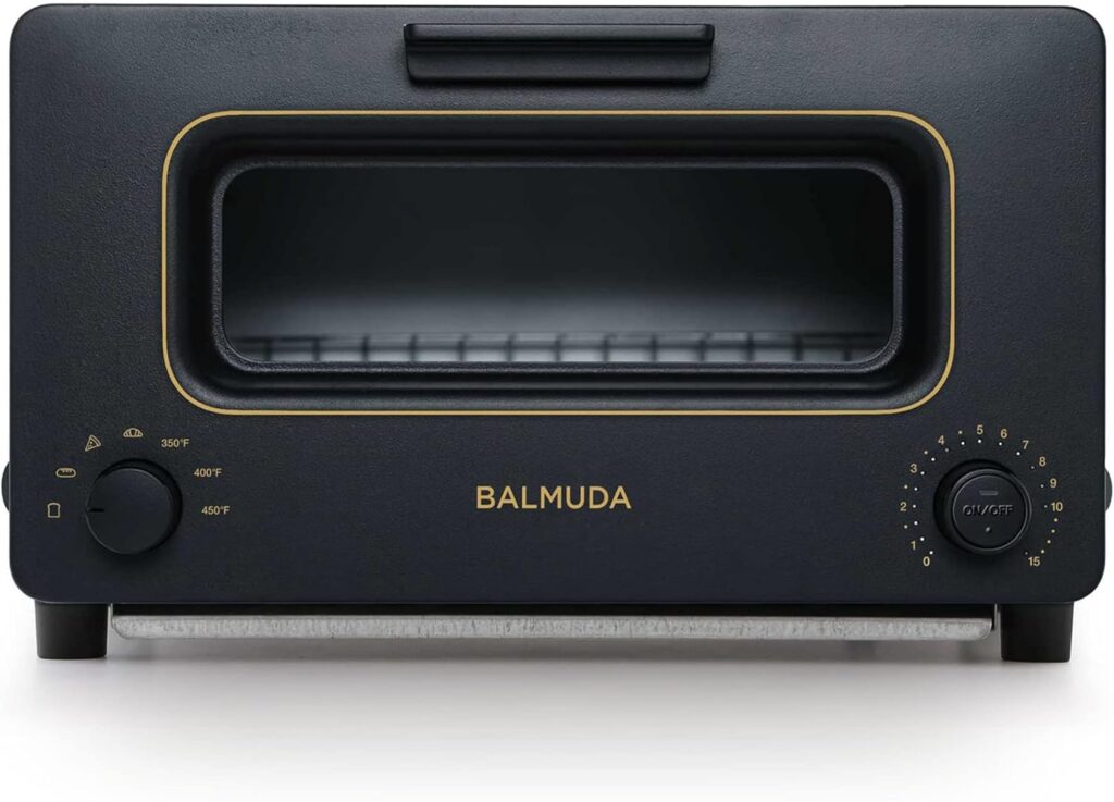 BALMUDA The Toaster | Steam Oven Toaster | 5 Cooking Modes: Sandwich Bread, Artisan Bread, Pizza & Pastry, Oven | Precise Heat Control | Steam Technology | Baking Pan | US Version | Black