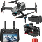 NewUpgraded Touch Screen Tablet Remote Professional Shooting Drones with Camera for Adults 4K HD, 360 Obstacle Avoidance, Payload Release, 3 Axis Gimbal Anti-shake, 84 Minutes Long Battery, Up to 5 Miles Range, Time-lapse, 50×Zoom, Rainproof, GPS Safe Height Auto Return