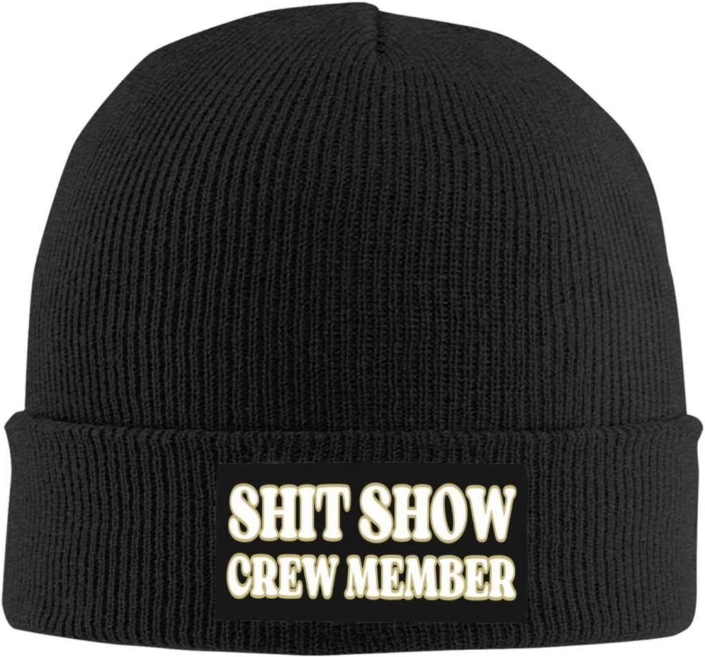 Shit Show Crew Member Knit Hat Men Women Shit-Show Supervisor Winter Ski Cap Fashion Beanie Hat Winter Ski Cap