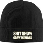 Shit Show Crew Member Knit Hat Men Women Shit-Show Supervisor Winter Ski Cap Fashion Beanie Hat Winter Ski Cap