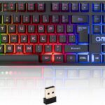 CHONCHOW Wireless Gaming Keyboard and Mouse Combo, Rechargeable 87 Key LED Light Up Keyboard Ergonomic Gaming Mouse, Backlit Wireless Mouse and Keyboard for Xbox PS4 PS4 PC Laptop