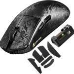 ATTACK SHARK R11 Ultra 8K Carbon Fiber Wireless Gaming Mouse,PAW3950MAX 42K DPI Sensor,49g Superlight Ergonomic Computer Mice with Tri-Mode,70M Switch Cloud Driver for Win/Mac/PC Gamer,Ink Blade&Tape