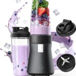 iCucina Smoothie Blender, Personal Blender for Shakes and Smoothies, 500W Pulse Technology Single Serve Blenders with 2 x 28oz Protable Cups for Ice Crush, Frozen Fruit Drinks