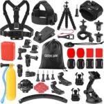 Action Camera Accessories Kit – Compatible for GoPro, AKASO, Campark, Crosstour, APEMAN, COOAU, Apexcam, SJCAM, SJ4000 and Waterproof Underwater Sports Camera