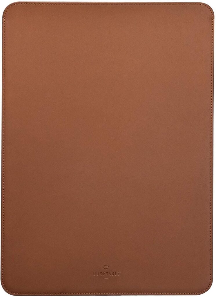 Comfyable Laptop Sleeve 13 Inch Precisely Compatible with MacBook Air M4 2025-2018 & MacBook Pro M2 2022 M1 2020-2016, Faux Leather Cover Case, Brown
