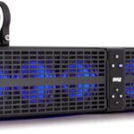 Pyle 32″ Powered ATV/UTV Soundbar System, 200W Bluetooth Speakers with Built-in Amplifier, Waterproof and Weatherproof, Wireless BT Streaming and Auxiliary Input, LED Lights