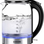 COSORI Speed-Boil Electric Tea Kettle, 1.7L Hot Water Kettle (BPA Free) 1500W Auto Shut-Off & Boil-Dry Protection, LED Indicator Inner Lid & Bottom, Transparent