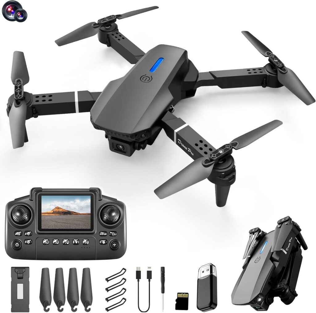 Mini Drone With Camera Remote Control Drones With Screen Display 2.4G Headless Mode, One Key Take off/Landing RC Quadcopter Altitude Hold For Adults Fpv Drone Birthday for Men Women