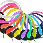 Wired Headphones Bulk 6 Pack Multi Colors for Kids, On-Ear with 3.5mm Jack, 4ft Tangle Free Cable, Comfortable Fit, Cost Effective, Ideal for School Classroom Students