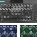 (Dual Mode) Rii RT518S Wireless and Bluetooth 2-LED Color Backlit Multimedia Keyboard with Multi-Touch Big Size Trackpad,Rechargable Keyboard for Android TV Box,PC,Tablets,Smart TV, HTPC, IPTV,Windows