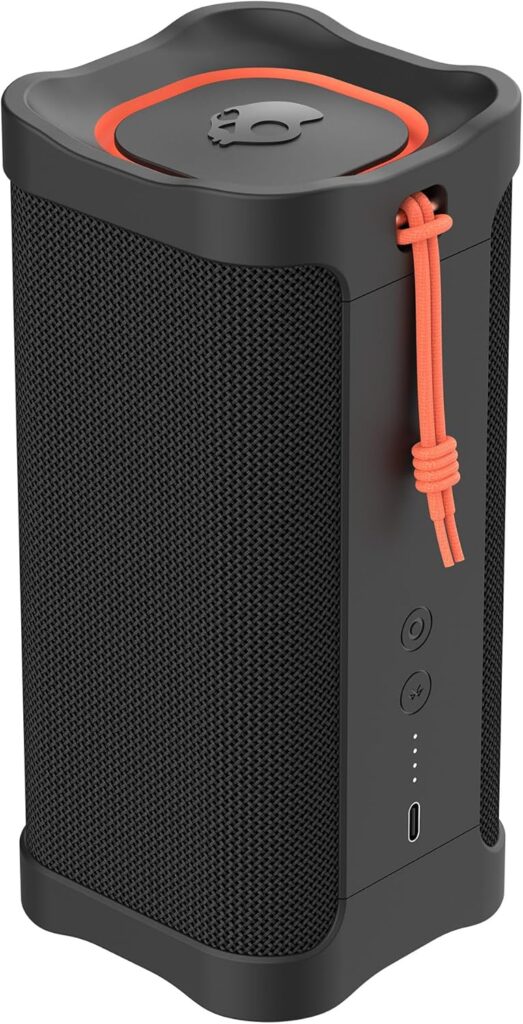 Skullcandy Terrain XL Wireless Bluetooth Speaker – IPX7 Waterproof Portable Speaker, 18 Hour Battery, Nylon Wrist Wrap, True Wireless Stereo (Black)