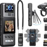 BOBLOV Mini Body Camera with Video: 128G Action Camera, Small Cameras for Vlogging with 9Hrs Long Battery Life, Pocket Portable Cam with Back Clip, Daily Easy to Use for Traveling Cycling Motorcycle