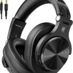 OneOdio A70 Bluetooth Over Ear Headphones, Wireless Headphones with 72H Playtime, Hi-Res, Built-in Mic, 3.5mm/6.35mm Wired Audio Jack for Studio Monitor & Mixing DJ Guitar AMP, Computer Laptop PC