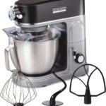 Hamilton Beach Professional All-Metal Stand Mixer with Specialty Attachment Hub, 5 Quart Bowl, 12 Speeds, Includes Flat Beater, Dough Hook, Whisk (63240)