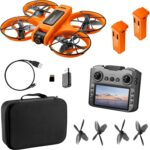 Drone with Camera for Adults, FPV HD Drones with LED Screen Controller with Brushless Motor Obstacle Avoidance Quadcopter Stable Hover One-Key Takeoff/Landing S156 Mini Drones for Beginners