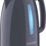 BLACK+DECKER 1.7L Cordless Electric Kettle, KE1555GY, Water Window, Rapid Boil, Auto Shutoff, Grey