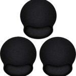 Ergonomic Mouse Pad 3 Pack with Wrist Rest Support, Round Gaming Mousepad with Smooth Surface & Non-Slip Rubber Base for Computer, Laptop, Office, Comfortable Memory Foam for Wrist Cushion