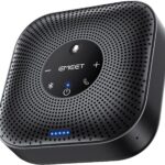 EMEET Conference Speakerphone M0 Plus, 4 AI Mics 360° Voice Pickup, Noise Reduction, USB C Speaker, Bluetooth Conference Speaker for 8 People w/Daisy Chain for 16 Compatible with Leading Software