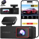 Wireless Dash Cam Front and Rear 2K, WiFi APP Dash Camera for Cars with 1.5” Screen, Mini Dashcam Front and Back Support G-Sensor/Time Lapse 2 Kinds Parking Monitor