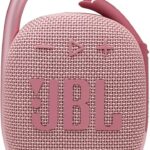 JBL Clip 4 – Portable Mini Bluetooth Speaker, big audio and punchy bass, integrated carabiner, IP67 waterproof and dustproof, 10 hours of playtime, speaker for home, outdoor and travel (Pink)