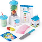 Melissa & Doug Smoothie Maker, Working Pretend Play Blender Set with Toy Food & Play Kitchen Accessories, Preschool Learning Toys for Girls & Boys 3+