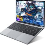 15.6 inch Laptop Computer,N150 Quad-Core Processor(Up to 3.6GHz), Traditional Laptop 16GB RAM 512GB SSD, Backlit Keyboard,Fingerprint Unlock,FHD 1920 * 1080,Win 11 Pro,laptops for Gaming,WiFi 5,BT 4.2