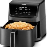 DEIME Air Fryer 7.2 QT 1700W Oilless Oven Healthy Cooker Air Fryers Large Capacity with 8 Presets, LCD Touch Screen, Customerizable Cooking, Non-Stick Basket (Black)