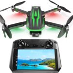 S8 GPS Drones with 4K Camera for Adults Beginners,5 inch HD LCD Screen on Controller,FPV Foldable RC Quadcopter with Follow Me,60 Mins Long Flight Time,Brushless Motor,Auto Return for Kids,Under 249g