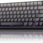 RedThunder K75 Wireless Mechanical Gaming Keyboard, 75% Hot Swappable Creamy Keyboard with Knob, RGB Backlit, Pre-lubed Linear Switches, Side Printed PBT Keycaps, Wireless/Wired/BT5.0 Connection Mode