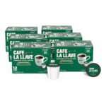 Cafe La Llave Espresso-Style Dark Roast Coffee Pods for Keurig K-Cup Brewers – Bold, Rich Flavor – 72 Count Single Serve Recyclable Capsules- Family Crafted