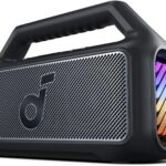 soundcore Boom 2 By Anker, Outdoor Speaker, 80W, Subwoofer, BassUp 2.0, 24H Playtime, IPX7 Waterproof, Floatable, RGB Lights, USB-C, Custom EQ, Bluetooth 5.3, Portable for Camping, Beach, and Backyard