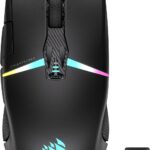Corsair NIGHTSABRE RGB Wireless Gaming Mouse for FPS, MOBA – 26,000 DPI – 11 Programmable Buttons – Up to 100hrs Battery – iCUE Compatible – Black