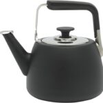 Sur La Table Kitchen Essentials Large 2 QT Heavy Gauge Stainless Steel Tea Kettle – Matte Black