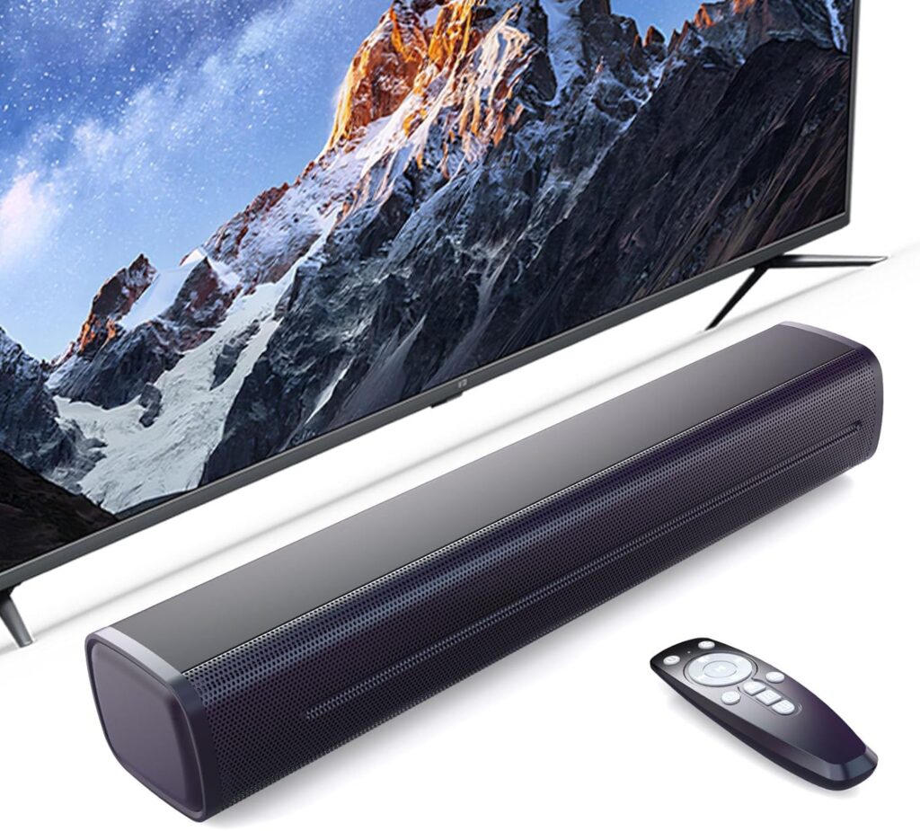 Sound Bar for Smart TV, Sound Bar, Bluetooth Soundbar for TV, 50W Surround Sound Speakers, with Optical/AUX/USB, for Surround Sound System for TV/PC/Gaming/Projectors