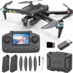 Drone With Camera For Beginner 1080p, Brushless Drones With Screen On Controller, No FAA, Under 249g, Beginner Drone With Altitude Hold, One Key Take Off/Land, 360 Flips,Trajectory Flight, 2 Batteries